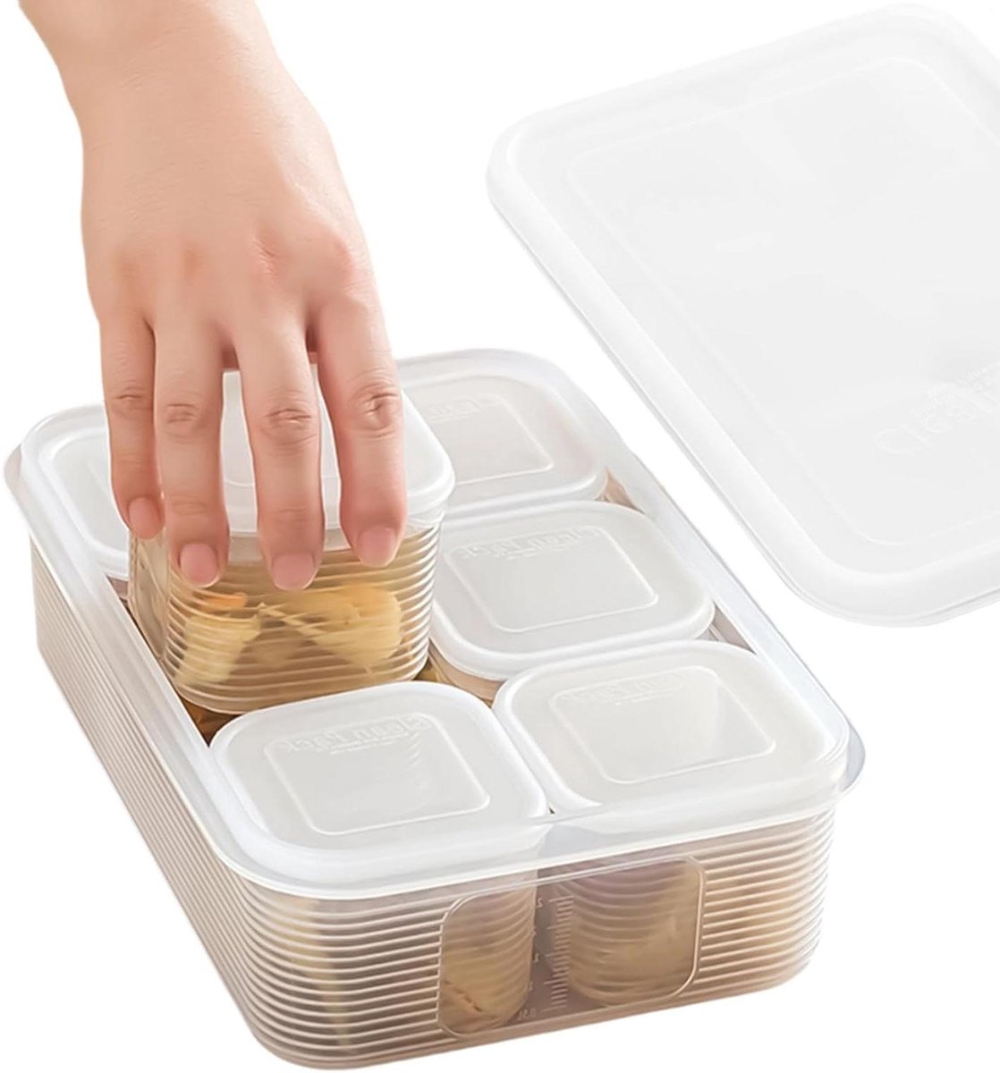 Koelkast Doos - Luchtdichte Container - Voedsel Opslag - Stapelbaar Ontwerp - 3200 ml - Transparant