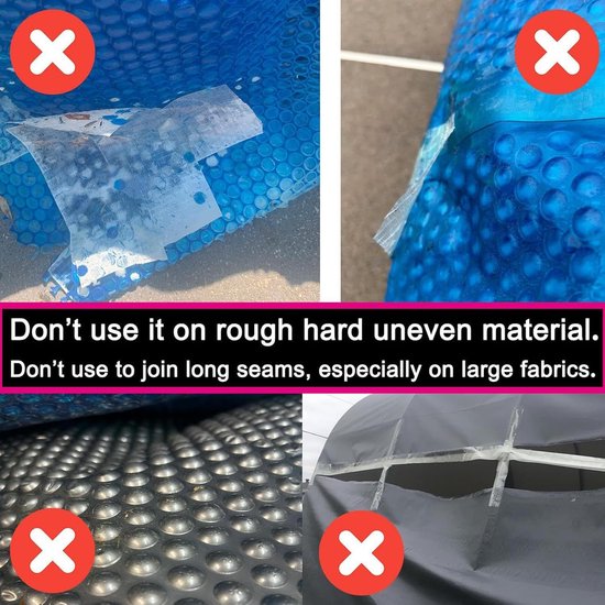 Luifel reparatietape - Tent reparatie - Buiten repareren - Waterdicht en sterk - 18 meter - Transparant — afbeelding 3