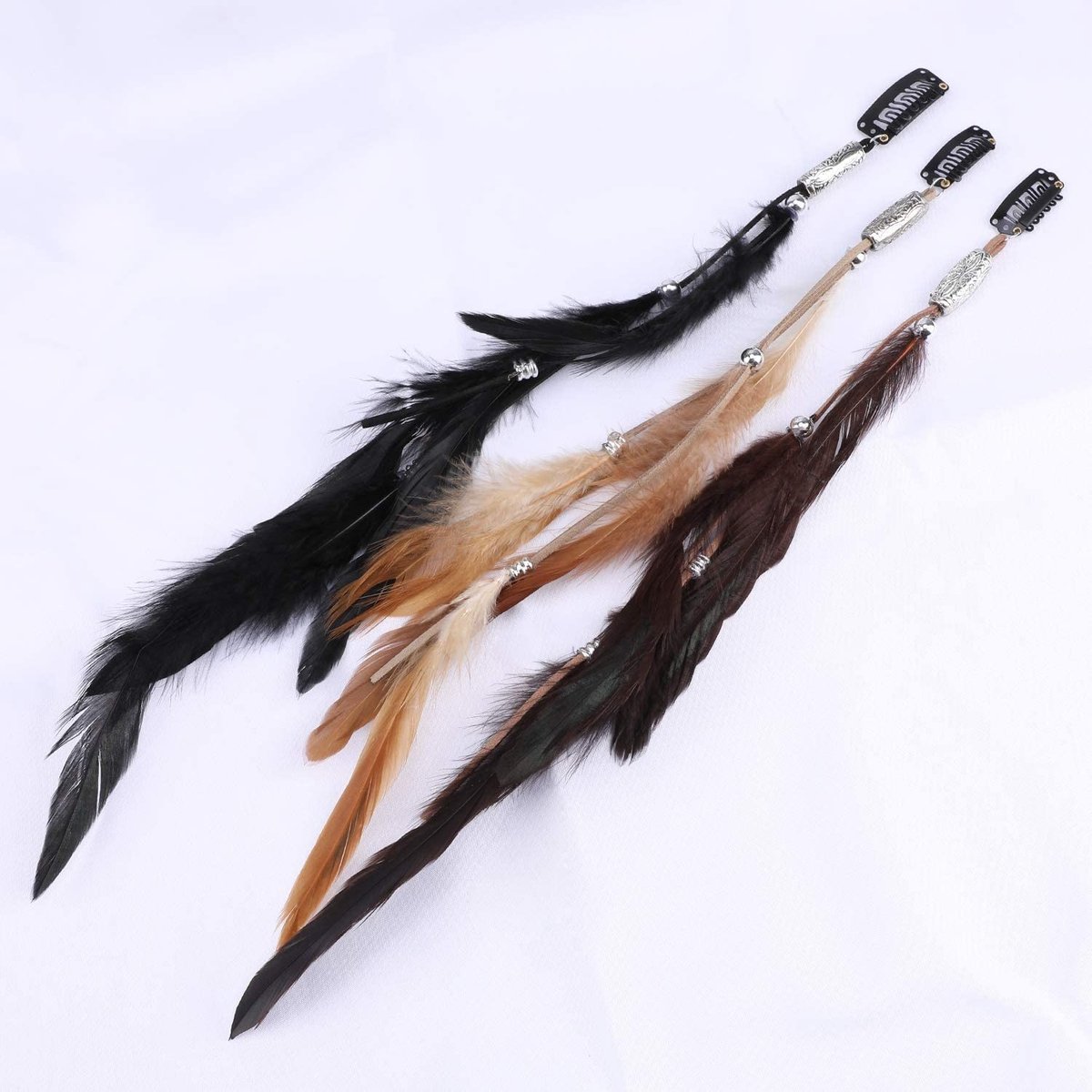 Innovra - Dailygoods - Dailygoody - Boho haaraccessoires - Hippieveren - Unieke haarsieraadclips - 3 stuks - Feestaccessoires - Halloween kostuum - Geschikt voor elke gelege