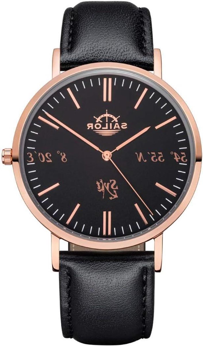 Dames Heren Horloge - Polsband Horloge - Dagelijks Gebruik - Analoge Kwarts - Nylon Band - Zwart Rosegoud