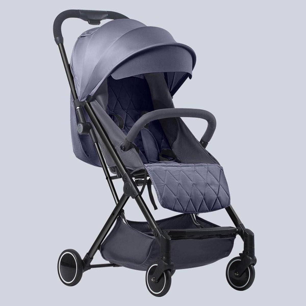 Kinderwagen Jogger - Lichtgewicht buggy - Compact reizen - Anti-shock vering - Opvouwbaar ontwerp - Grijs