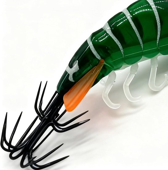 Inktvis Aas - Octopus Lokaas - Zee Vissen - Lichtgevend Garnalenontwerp - 8 cm - Groen — afbeelding 4