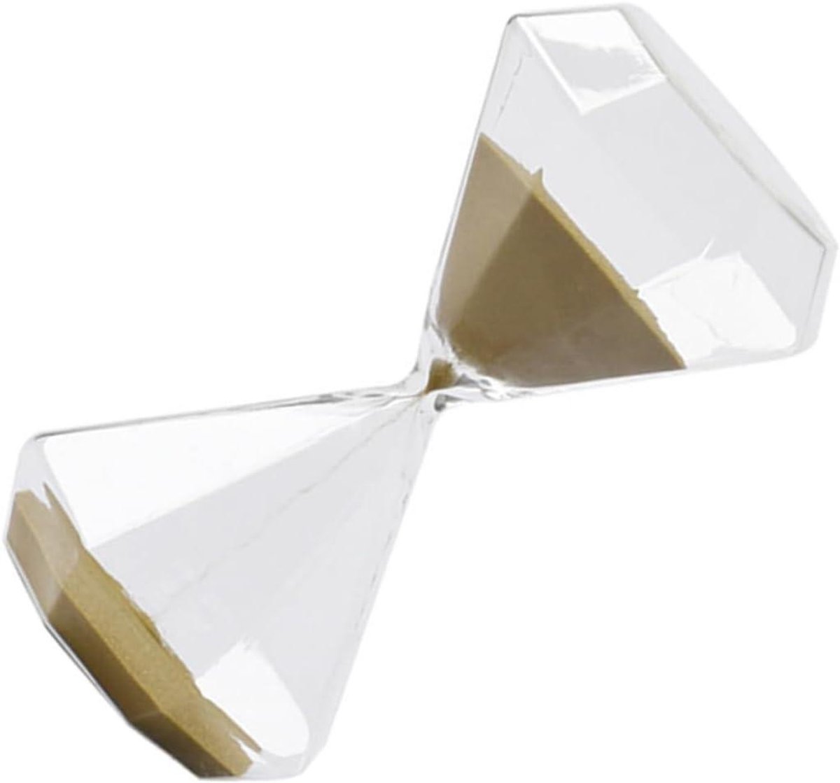 Zandloper Decoratie - Zandklok Timer - Tijd Meten - 5 Minuten Tijd - 6x6x6 cm - Goud