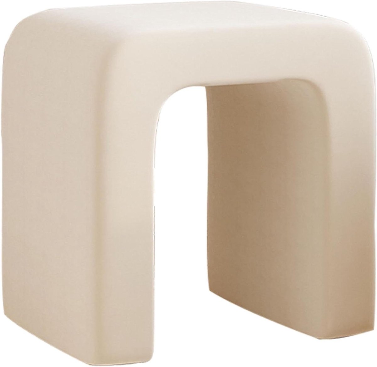 Kaptafel kruk - Make-up stoel - Schoonheidsroutine - N-vorm design - 18 inch hoog - Wit