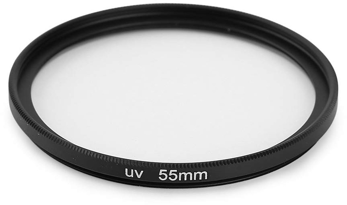Cosensi - Dailygoods - Dailygoody - UV-filter - Glazen lensbeschermer - Waterdicht - 55 mm - Olieafstotend - 97% lichtdoorlatend - Geschikt voor DSLR-camera's - 55 mm