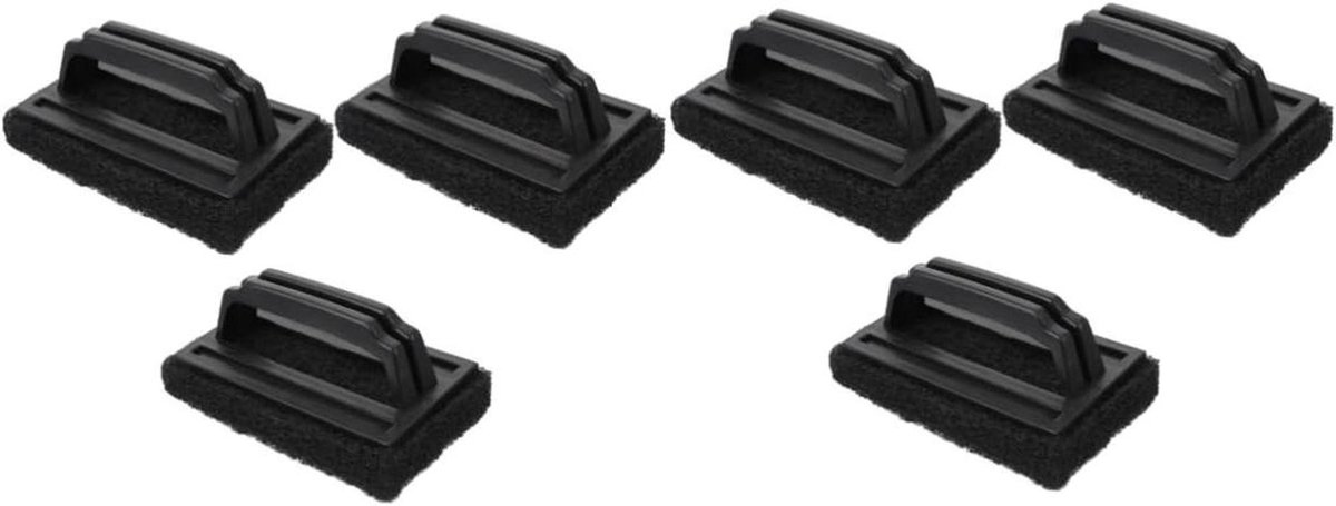 Reinigingsborstel Sets - Grill Sponzen - Grill Schoonmaken - Vervangbare Spons - 2 Sets - Zwart
