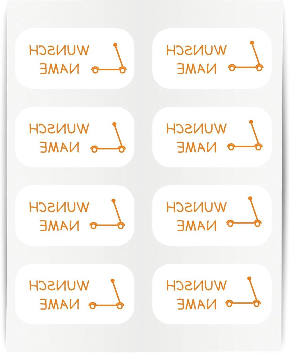 Naamstickers - Kleding labels - Textiel markeren - Niet strijken - 60 stuks - Oranje