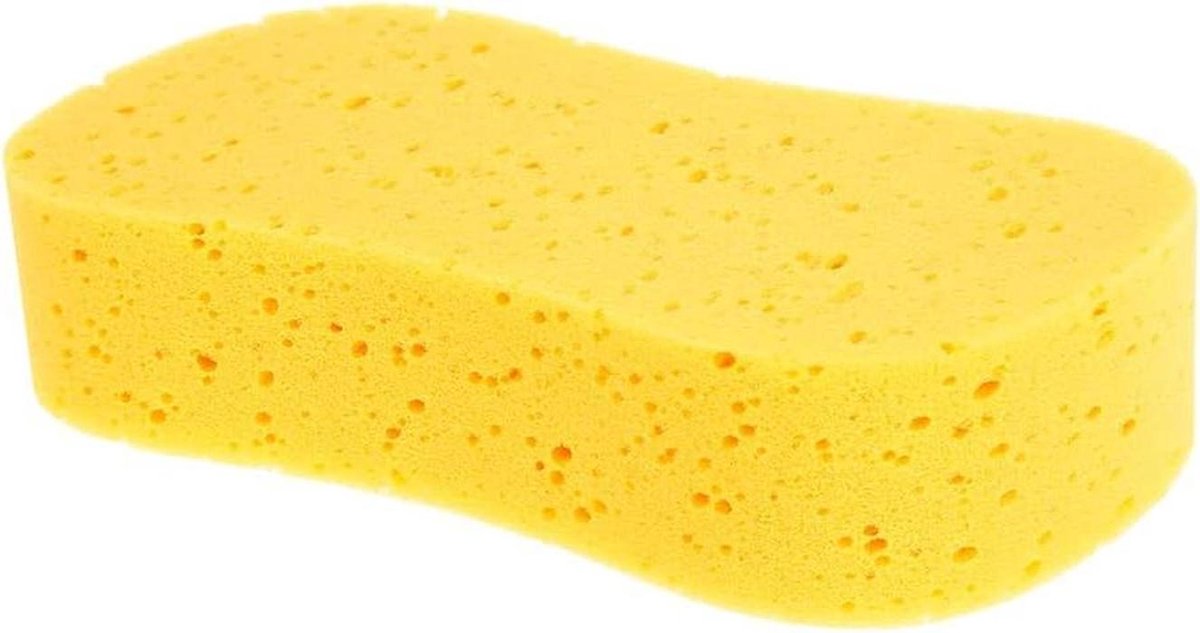 Jumbo Spons - XXL Spons - Auto Wassen - Ergonomische Vorm - 23 x 12 x 5 cm - Geel