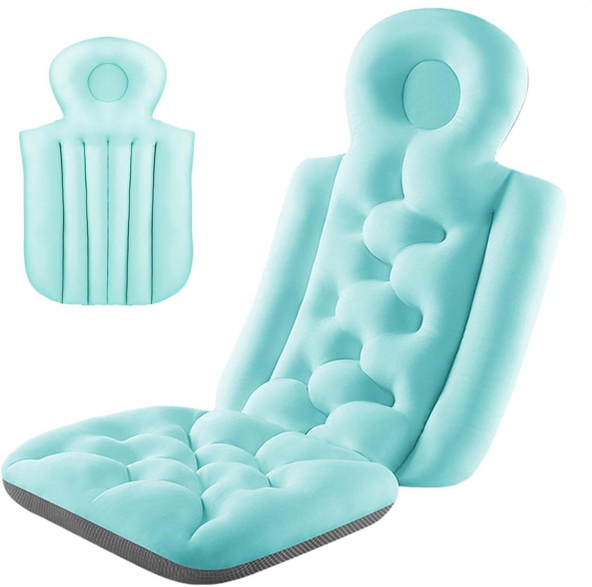 Badkussen - Luxe Spa Mat - Ontspannen Bad - Volledige Lichaamssteun - 40 x 9 cm - Blauw