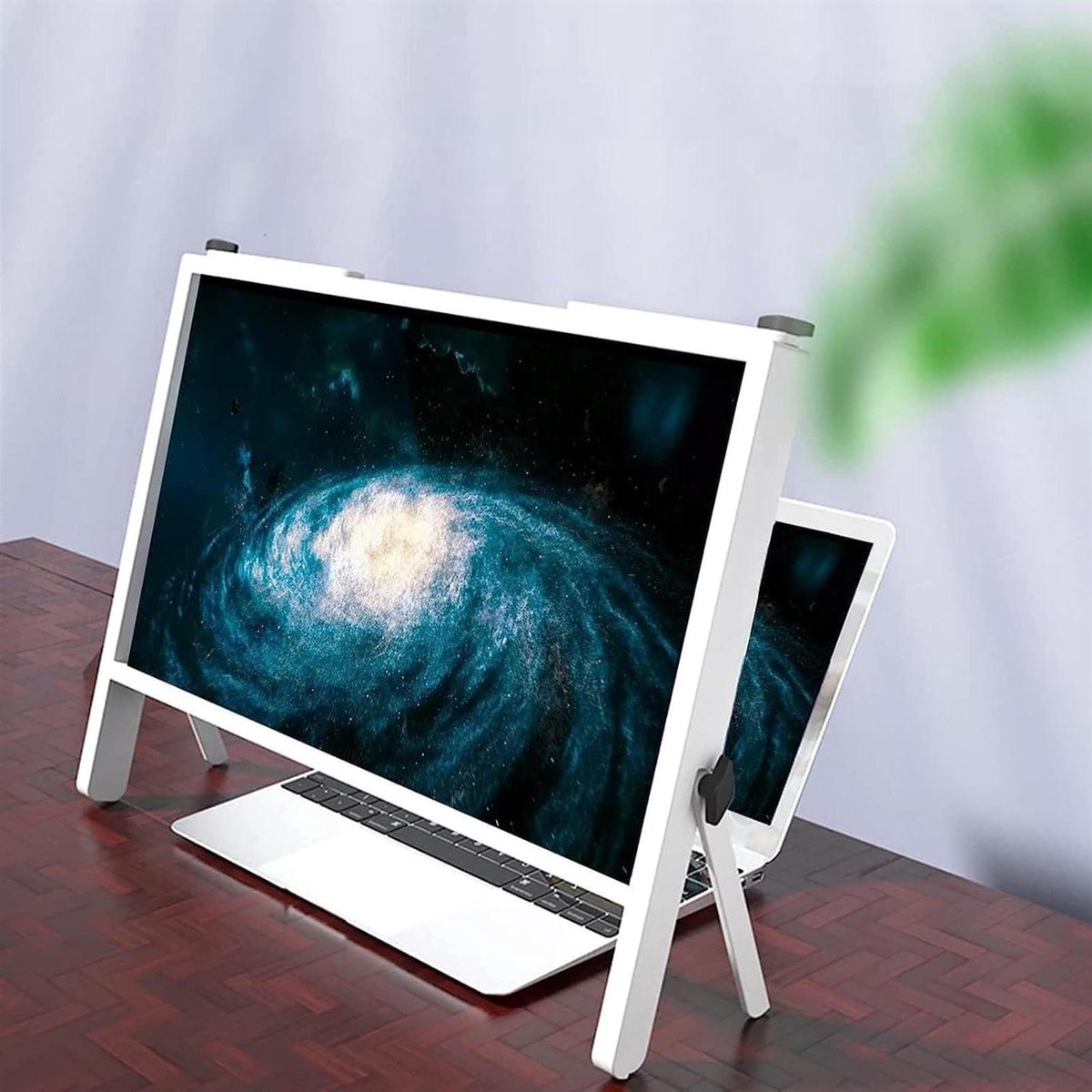 Schermvergroter - Vergrootglas Beeldscherm - Comfortabel Kijken - HD Optische Technologie - 21 inch Scherm - Houtkleur