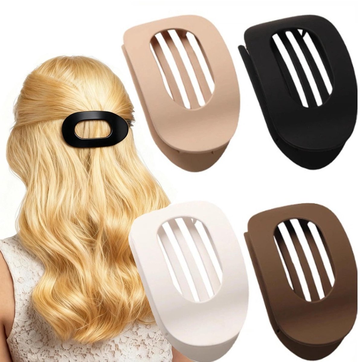 Dailygoods - Set van 4 Creatieve Haarspelden voor Dames met Sterke Grip