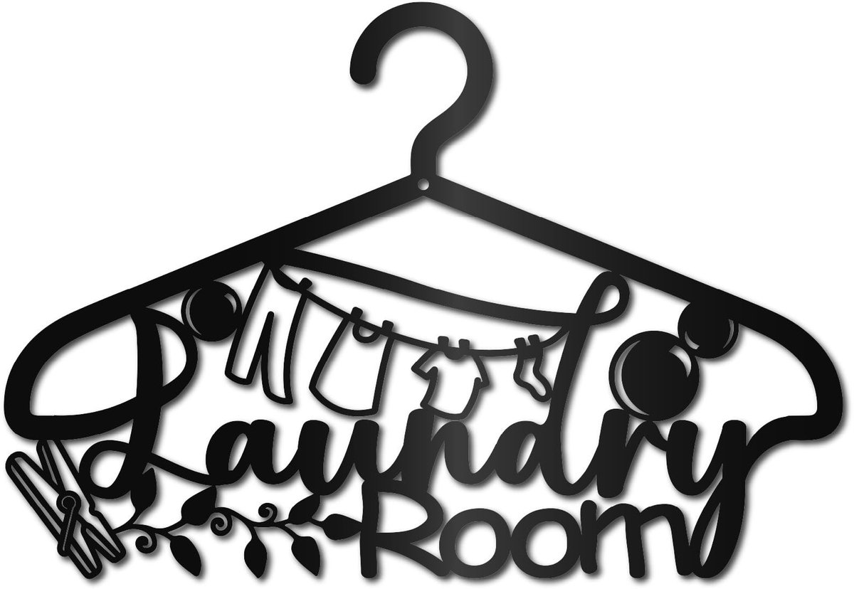 Dailygoods - Metalen Muurdecor voor Wasserij Kamer