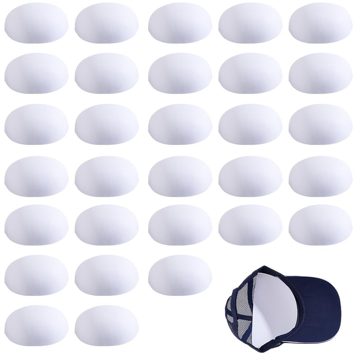 Dailygoods - 30 Stuks Papieren Baseballpet Vizier Inzetstukken
