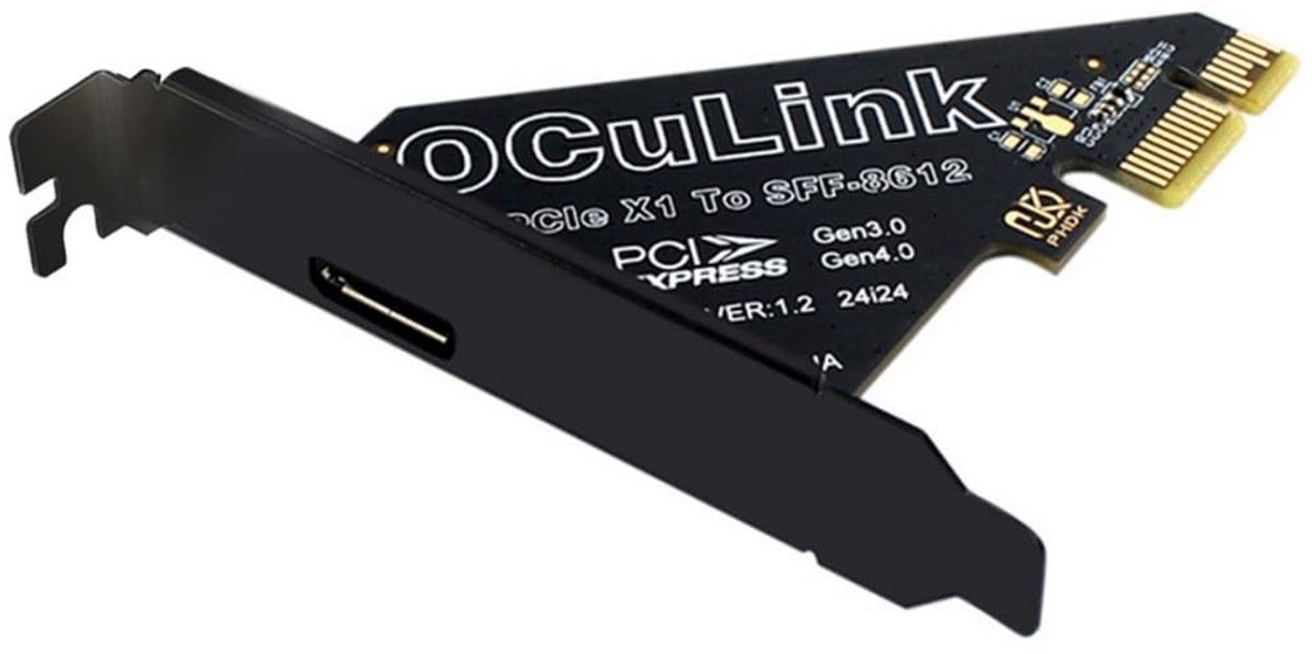 Dailygoods - Oculink naar PCIe 4.0 X1-adapter met Sleufbeugel