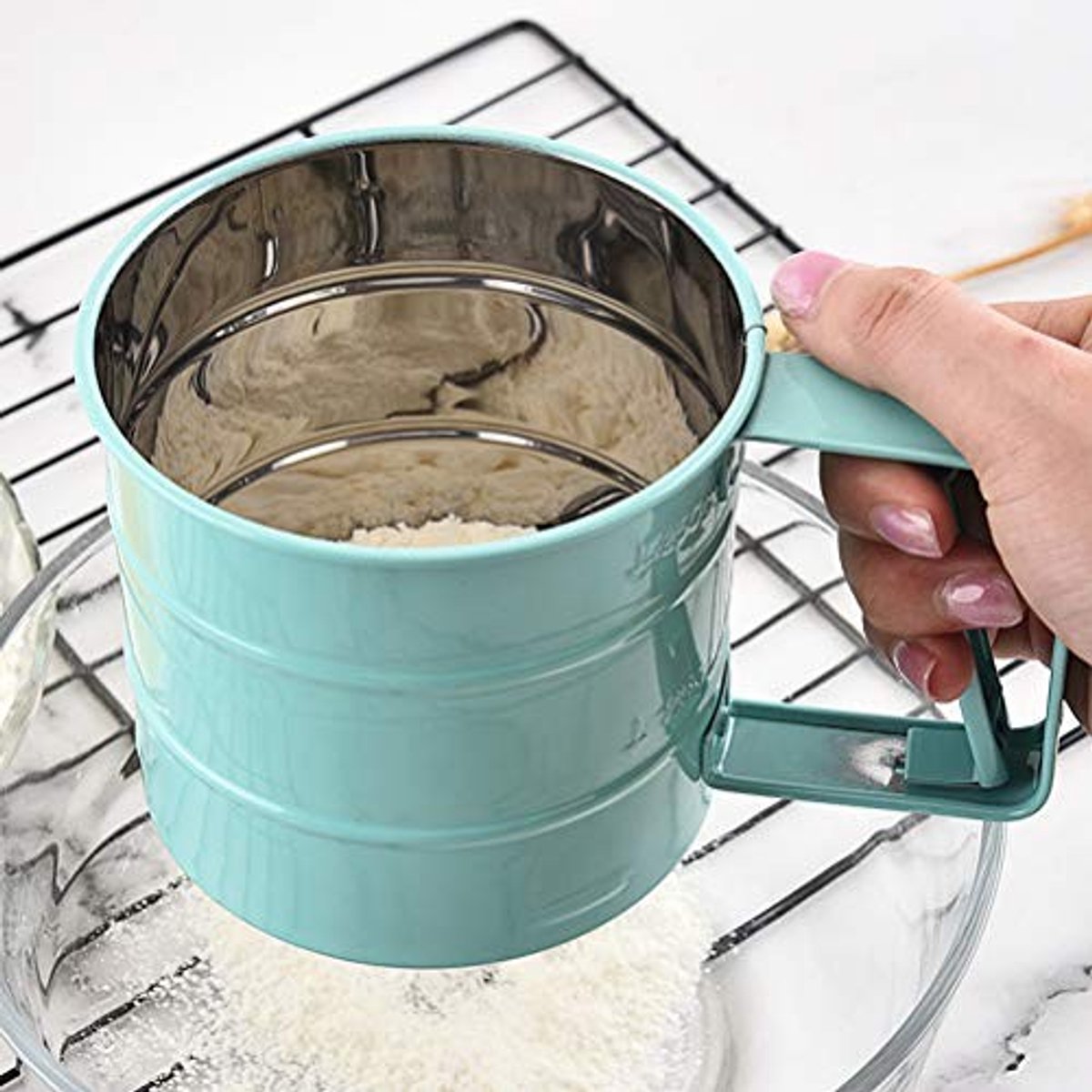 Dailygoods - Handmeelzeefbeker met Dubbelmazig Filter