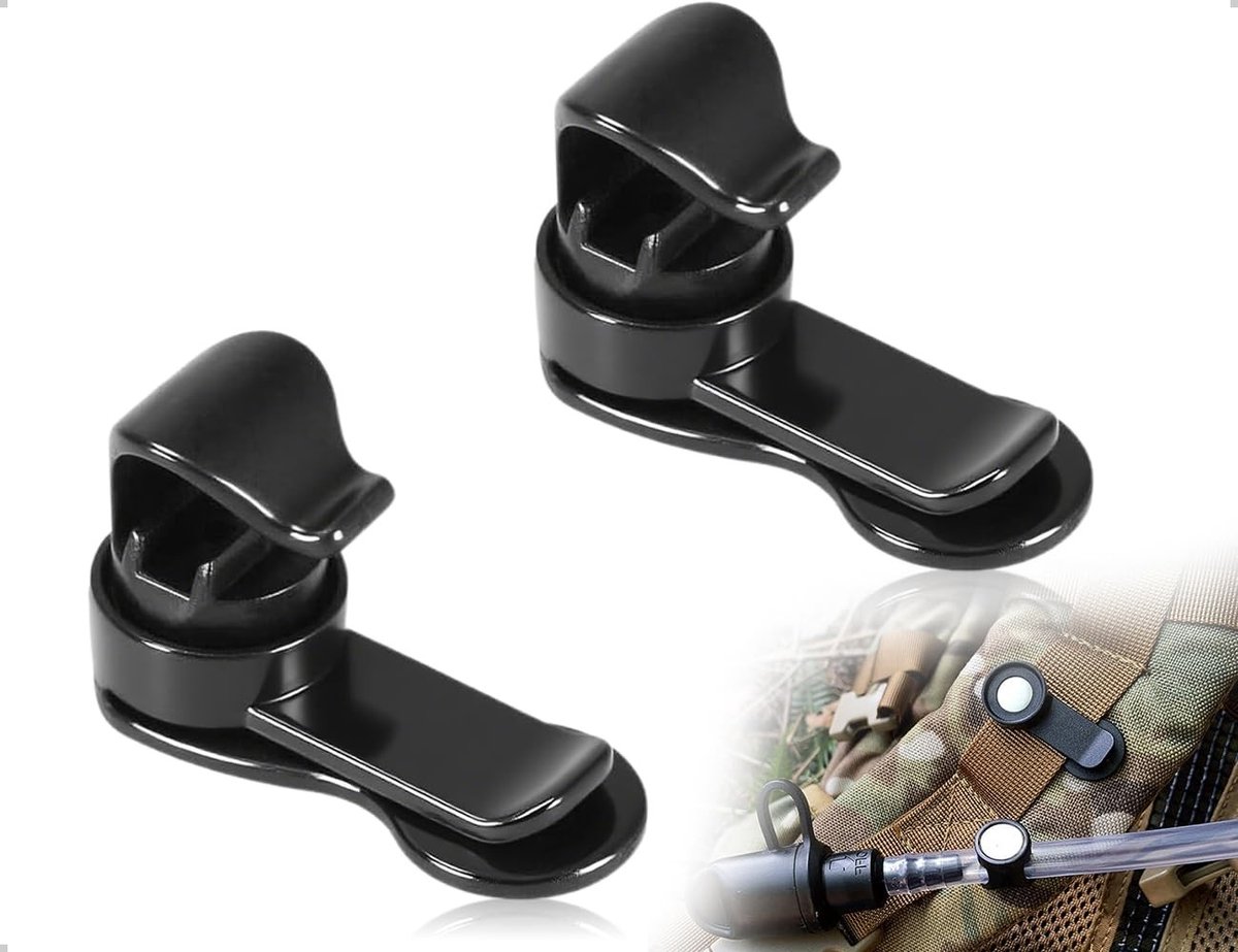 Dailygoods - Set van 2 Magnetische Drinkslangclips voor Buitenactiviteiten