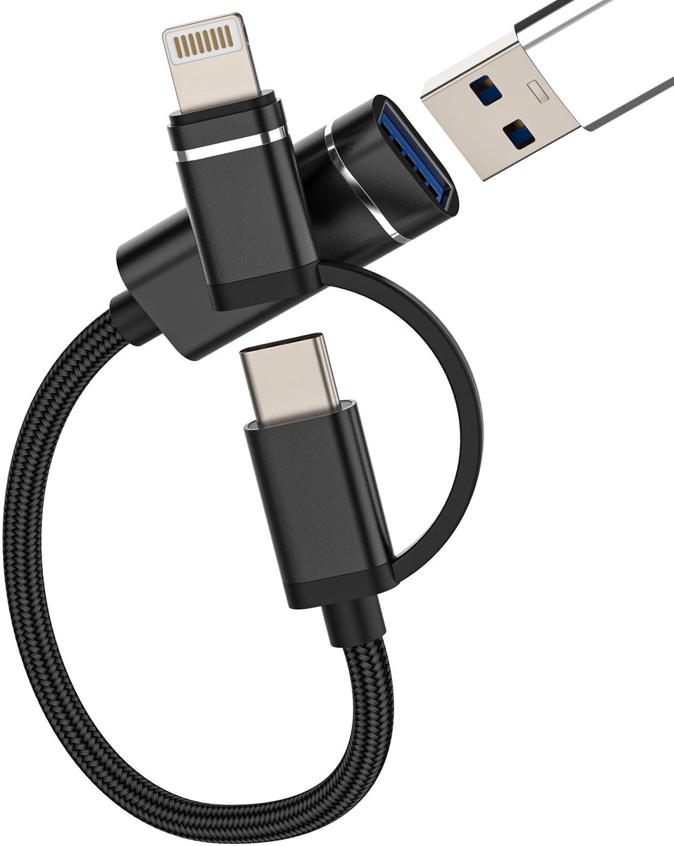 Dailygoods - 2-in-1 USB-C naar Lightning en OTG Adapter