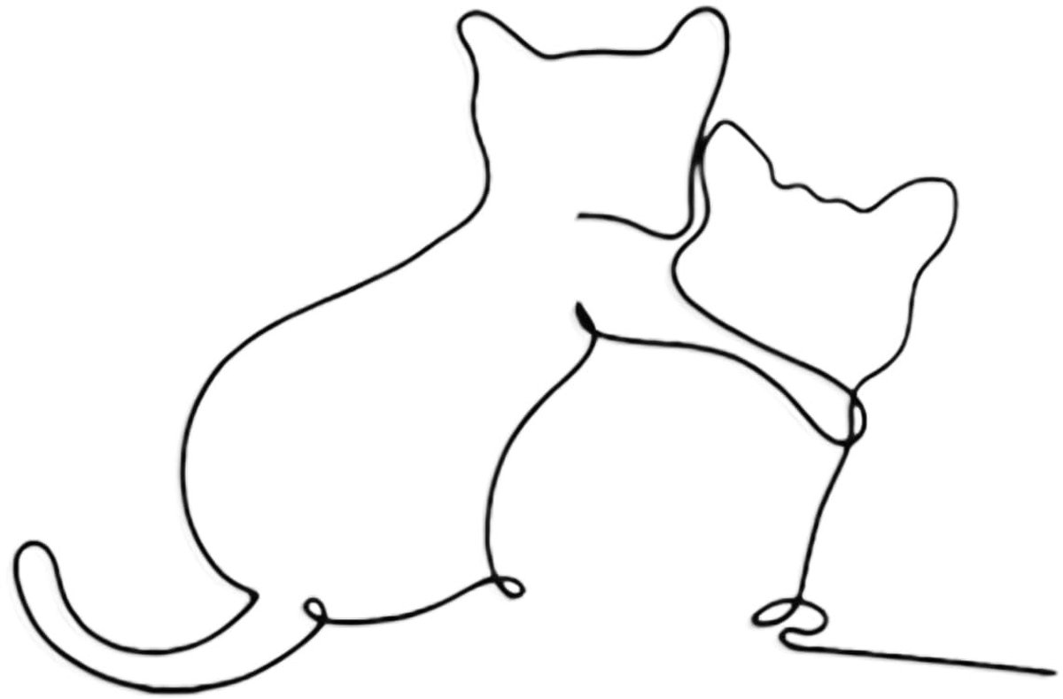 Dailygoods - Minimalistische Kattenmuurdecoratie van IJzer voor Woonkamer