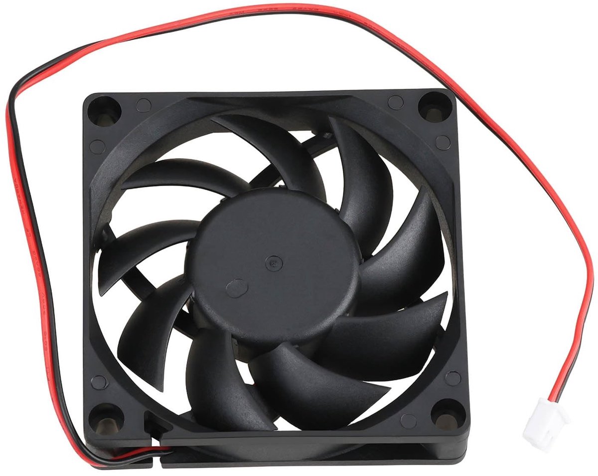 Dailygoods - DC Koelventilator 70x70x15mm 12V, Geschikt voor Elektronische Apparaten