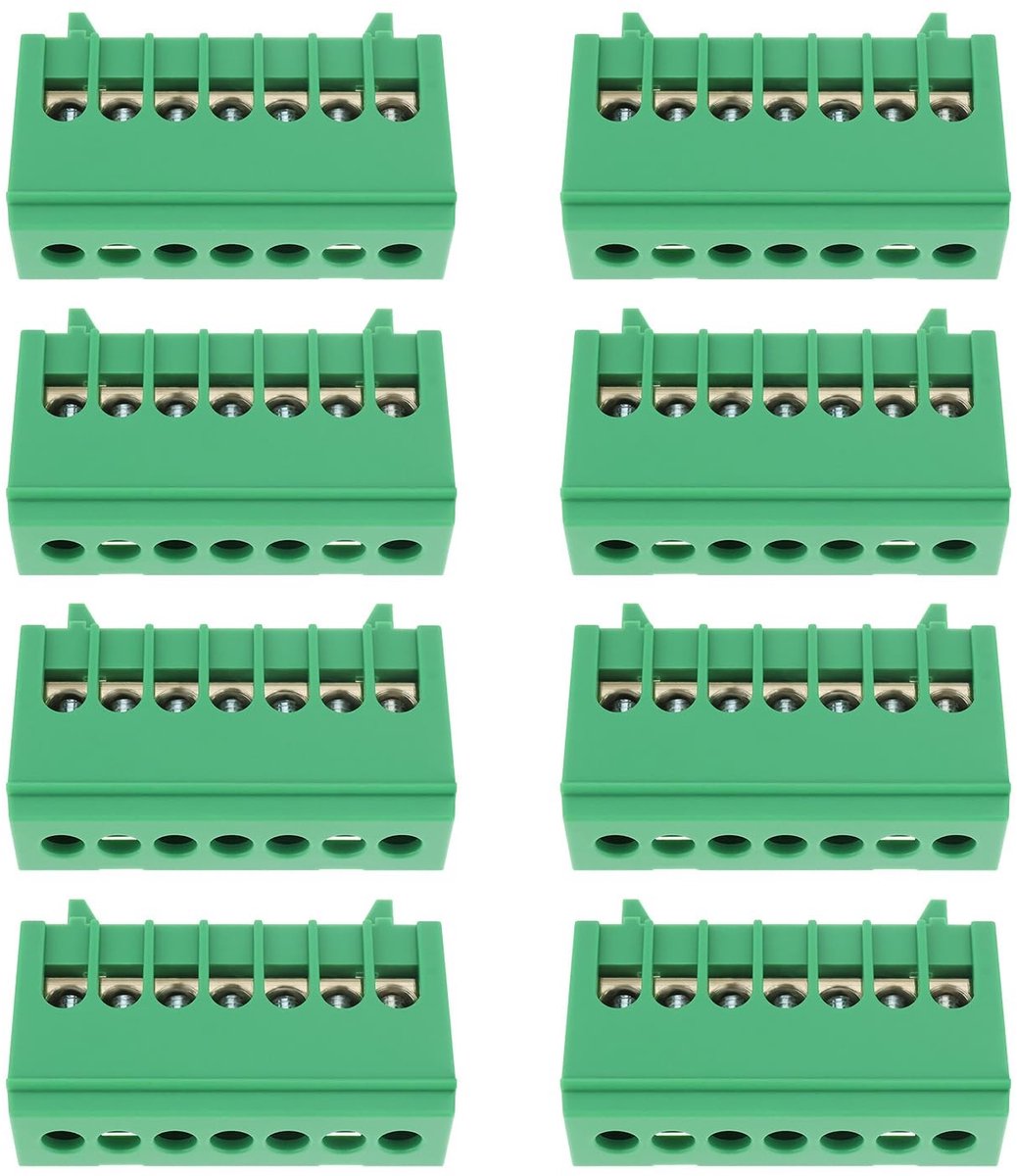 Dailygoods - 8 Stuks Beschermende Geleiderklemmen voor DIN-rail 35mm