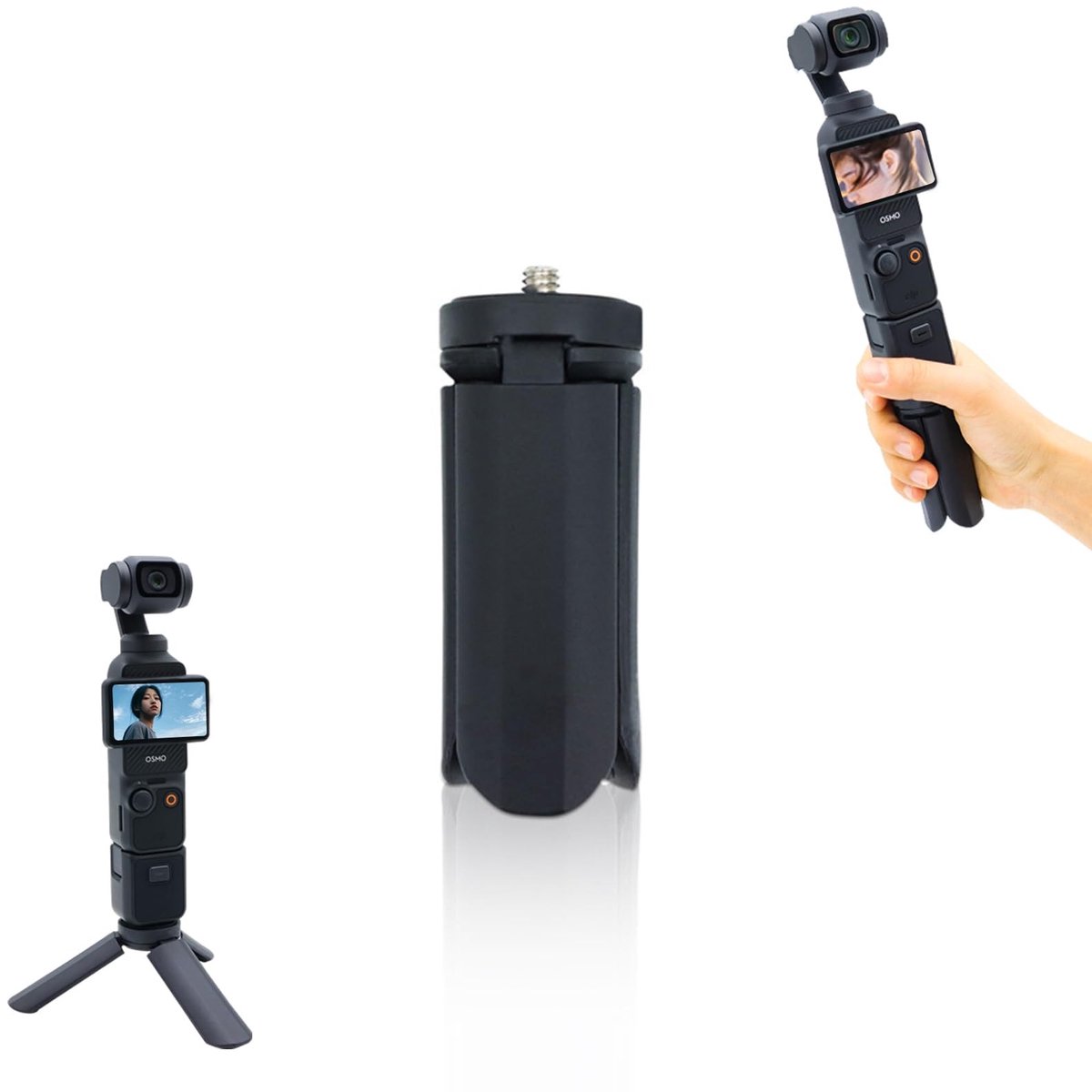 Dailygoods - Draagbaar Mini Statief voor Action Camera's met 1/4 inch Schroef