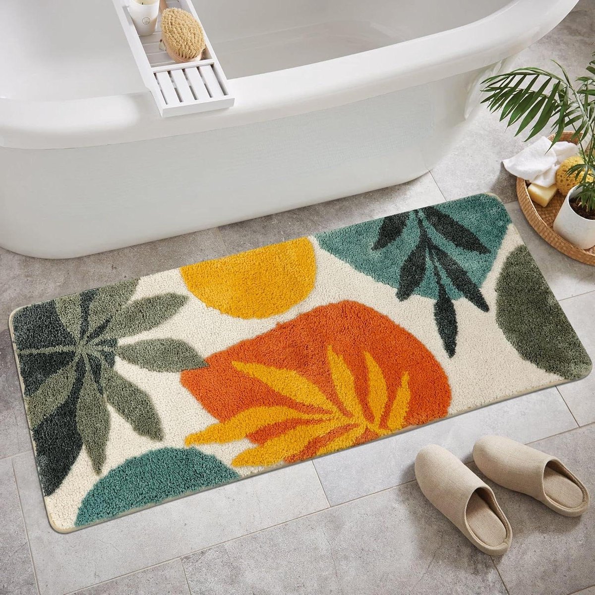 Badkamer Runner Tapijt - Lange Badmat Vloermat - Voorkomen Uitglijden - Antislip TPR Backing - 45 x 120 cm