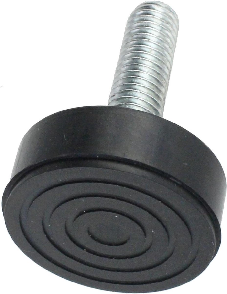 Koelkast Vriezer Schroefvoet - Verstelbare Nivelleervoet - Apparaat Stabiliseren - Universele Pasvorm - 10mm Schroefdraad - Zwart