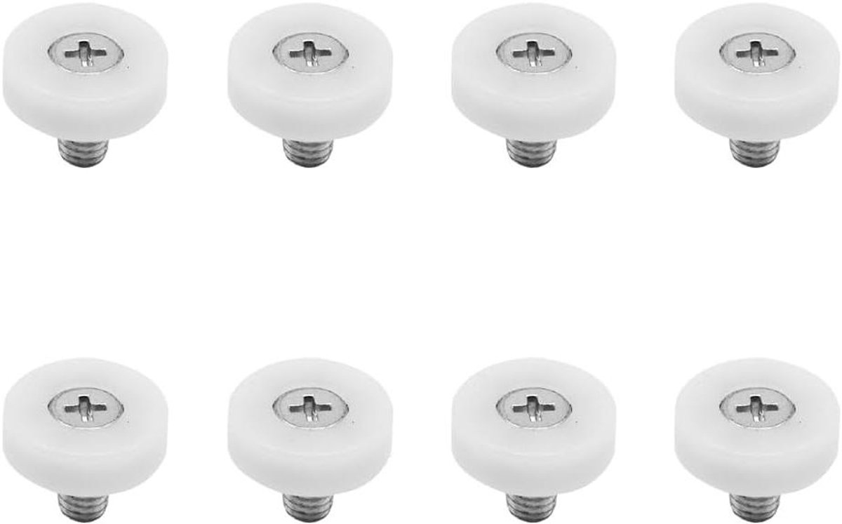 Roller Vervanging Onderdelen - Wieltjes Lades - Meubels Repareren - POM Kunststof - 25mm Diameter - Wit