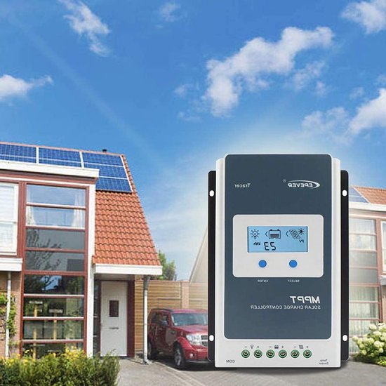 MPPT Laadregelaar - Zonnecontroller Solar - Energie Opwekken - Negatieve Massa - 20A - Grijs