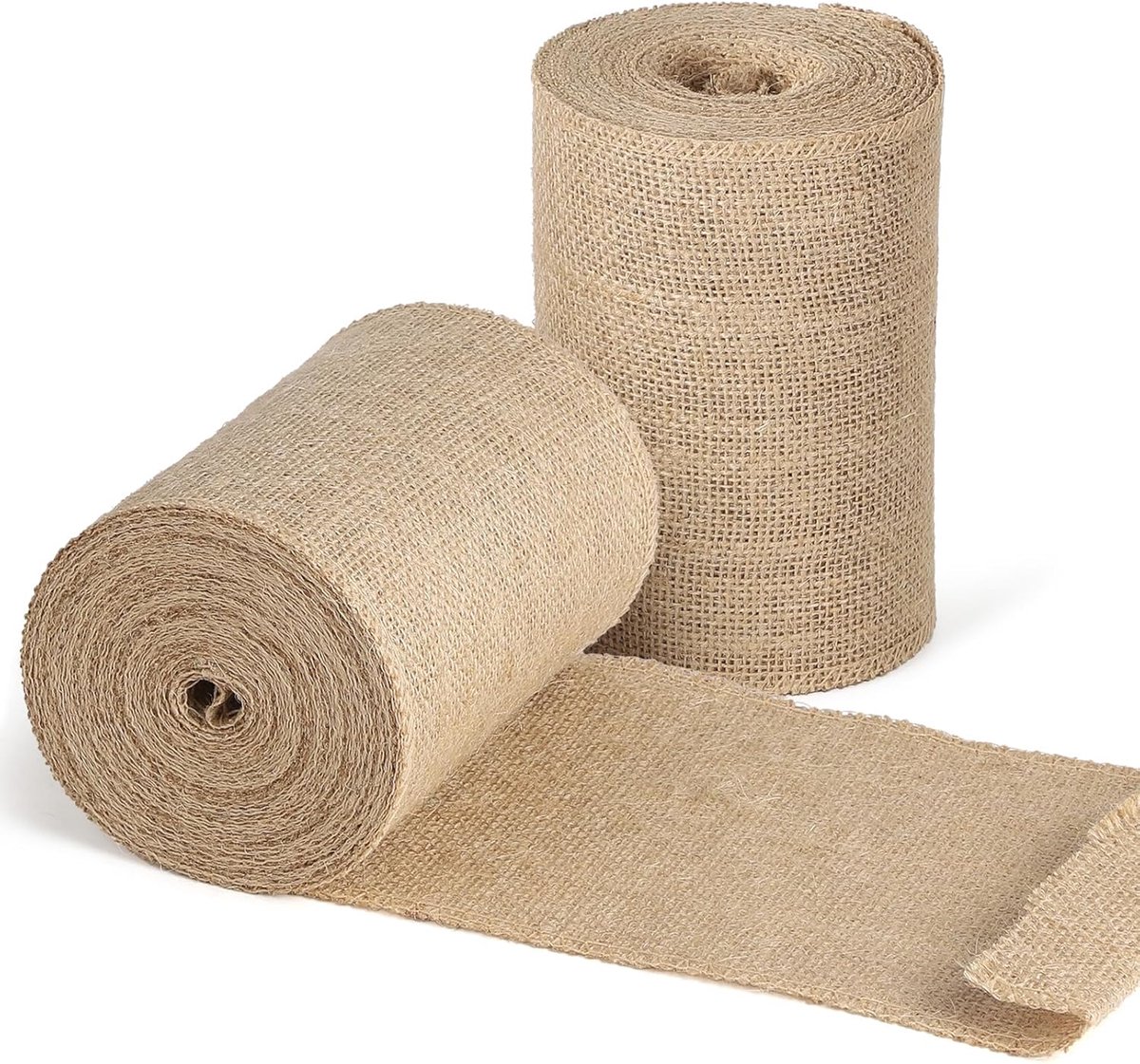 Jute Ribbon - 2 Rollen - 15 cm x 10 m - Decoratieve Ribbons - Tafel Runner - Vintage Stijl - Cadeau Ribbons - DIY Thuis - Feest - Bruiloft