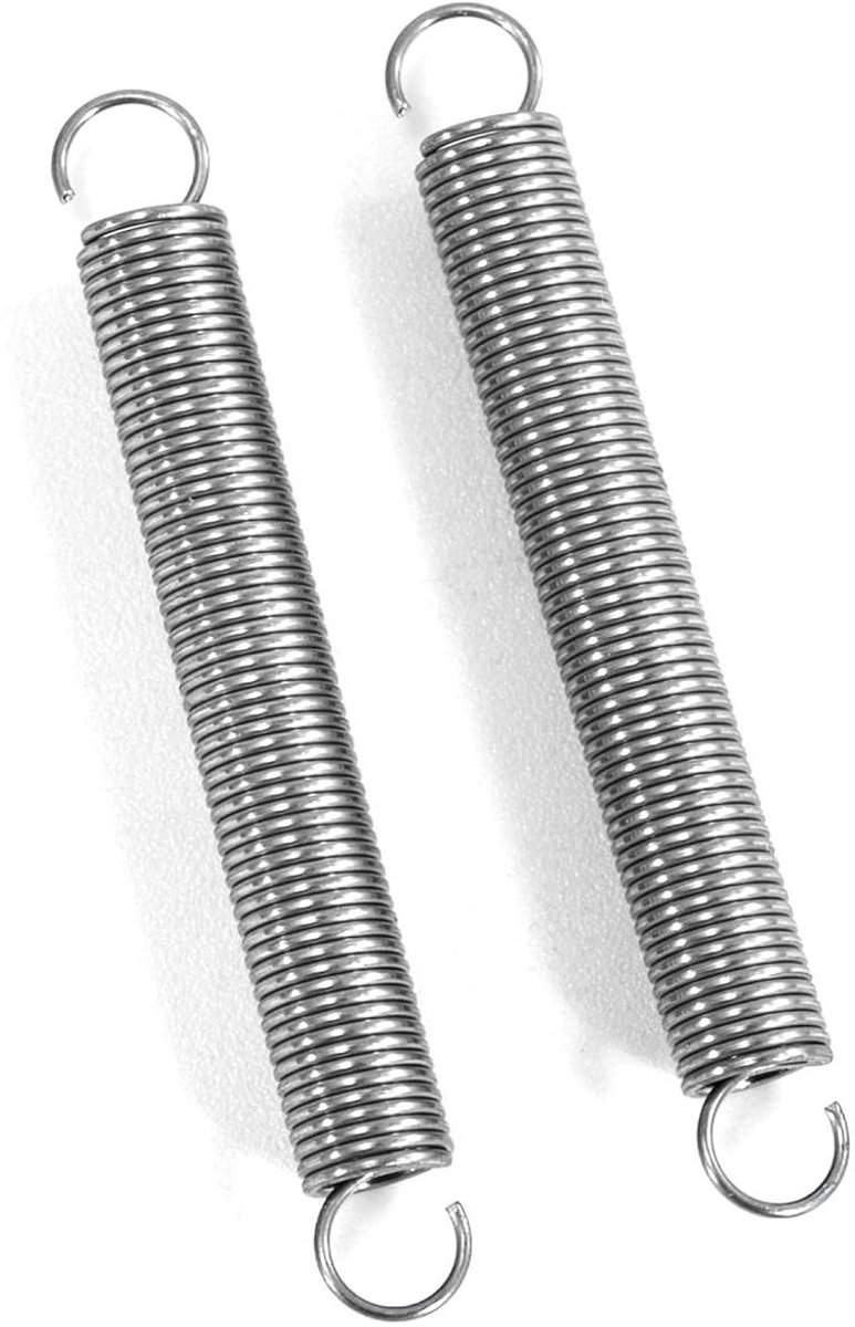 Trekveren Dubbele Haak - Spanveren Verlengveer - Bevestigen Ophangen - Roestvrij Staal 304 - 30 mm 20 stuks - Zilverkleurig