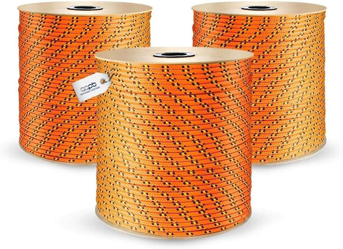 Polypropyleen Touw - Graaftouw Bevestigingstouw - Touw Bevestigen - UV-bestendig Lichtgewicht - 20 meter 20 mm - Oranje