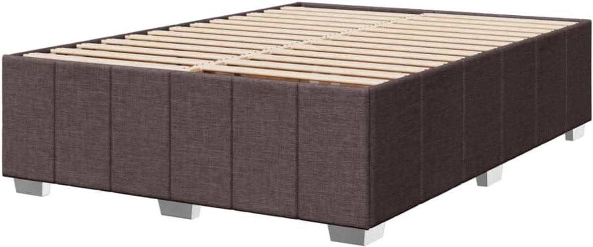 Bedframe - Bedonderstel - Goede Nachtrust - Lattenbodem Ondersteuning - 140 x 200 cm - Donkerbruin