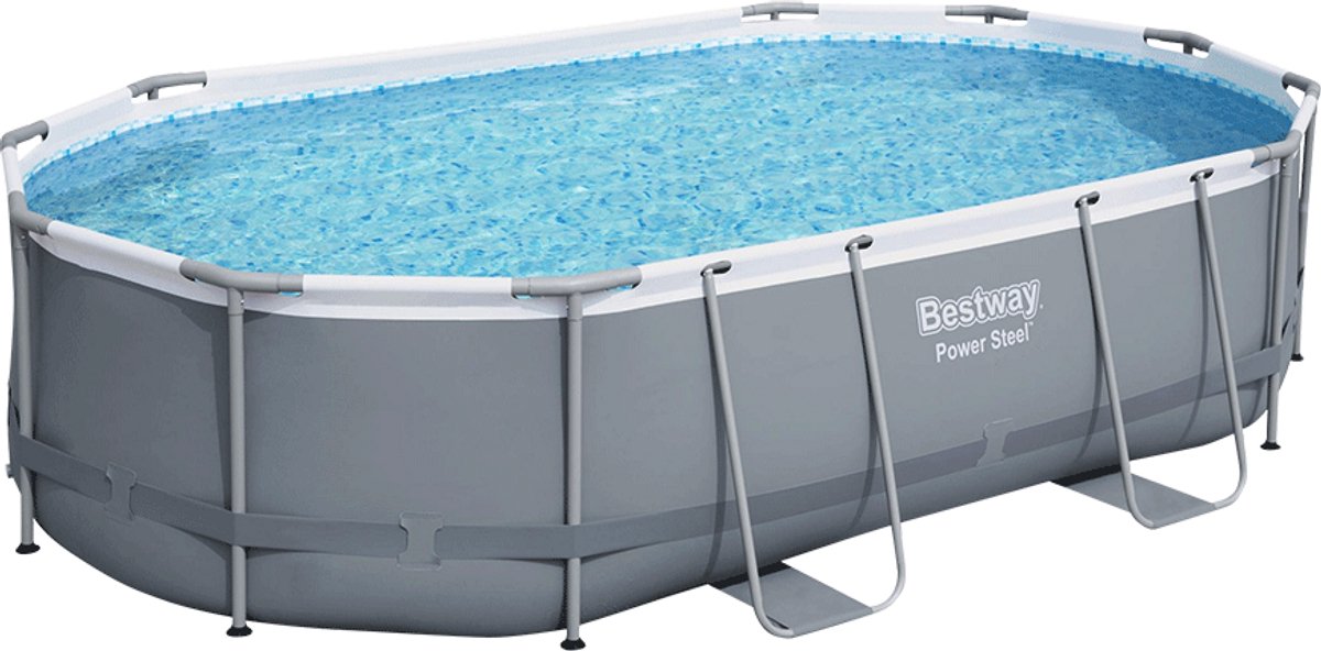 Bestway Power Steel zwembadset met filterpomp - Ovaal - 488 x 305 x 107 cm