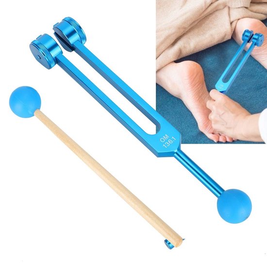 Store_9 - Stemvork - Yoga-stemvork - Niet-magnetische aluminiumlegering - Massagehamer - 136,1 Hz - Geschikt voor yoga-oefeningen en massage thuis ... van store-9 — afbeelding 2