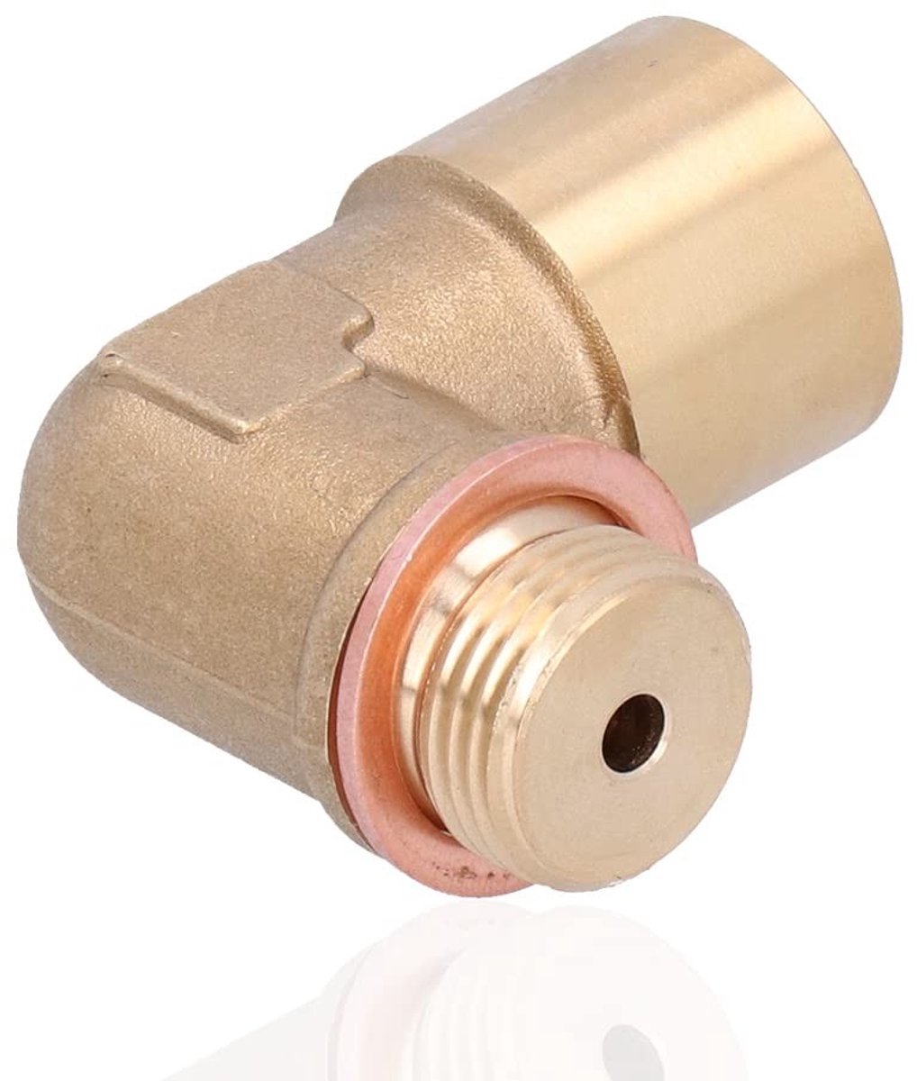 Store_8 - Universele Zuurstof Sensor Adapter - 90 Graden Schuine Extender - Hoogwaardig Messing - M18x1.5 - Duurzaam en Corrosiebestendig - Geschik...