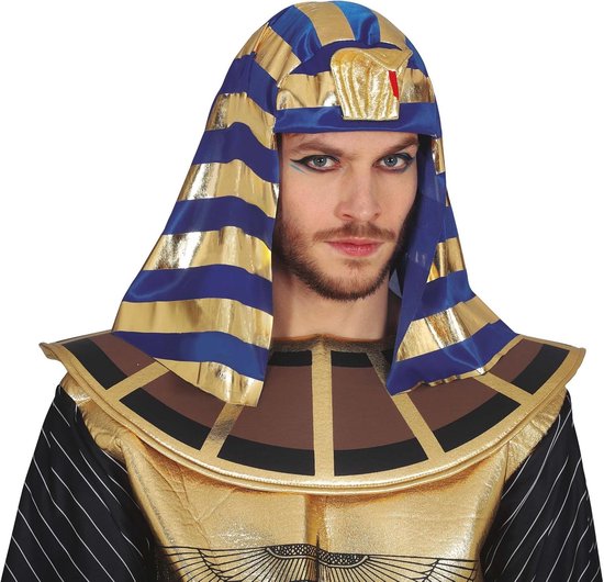 Farao Hoofddeksel - Farao Hoed Kinderen - Feestkostuum Aankleden - Farao Stijl - One Size - Lichtblauw