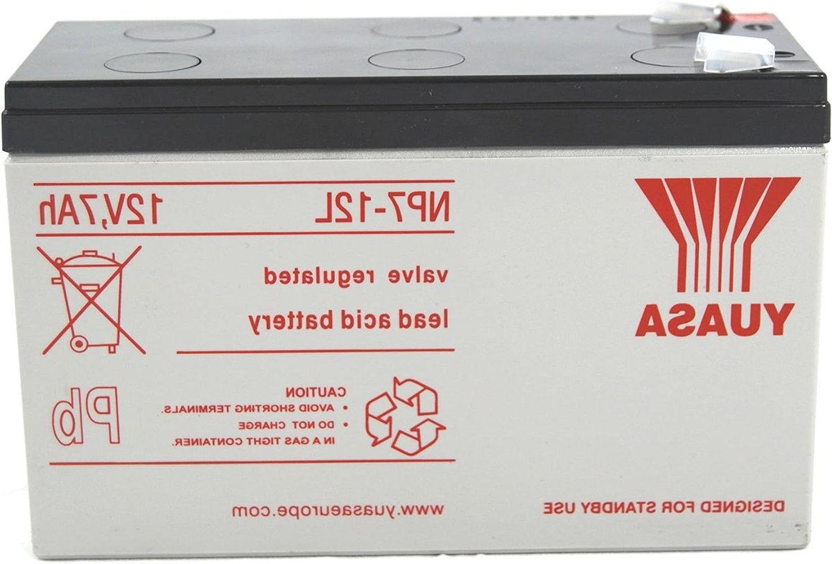 Vervangende Batterij - Oplaadbare Accu - Apparaten Voeden - AGM Technologie - 151 x 98 x 65 mm - Zwart