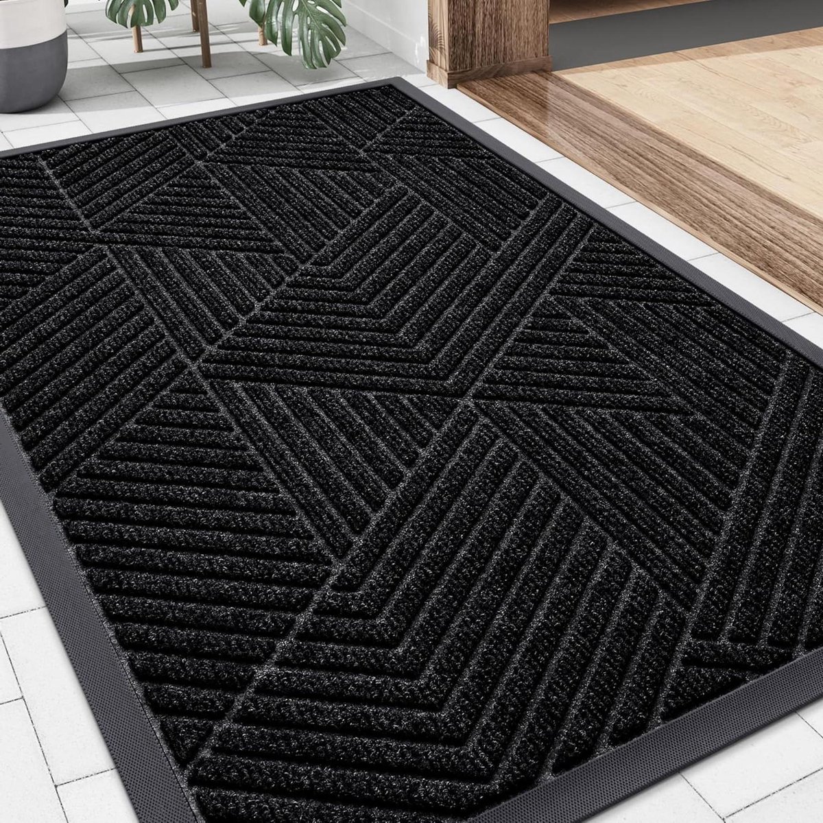 Voordeurmat - Entree mat - Vuil en vocht buiten - Antislip rubberen voering - 71 x 47 cm -