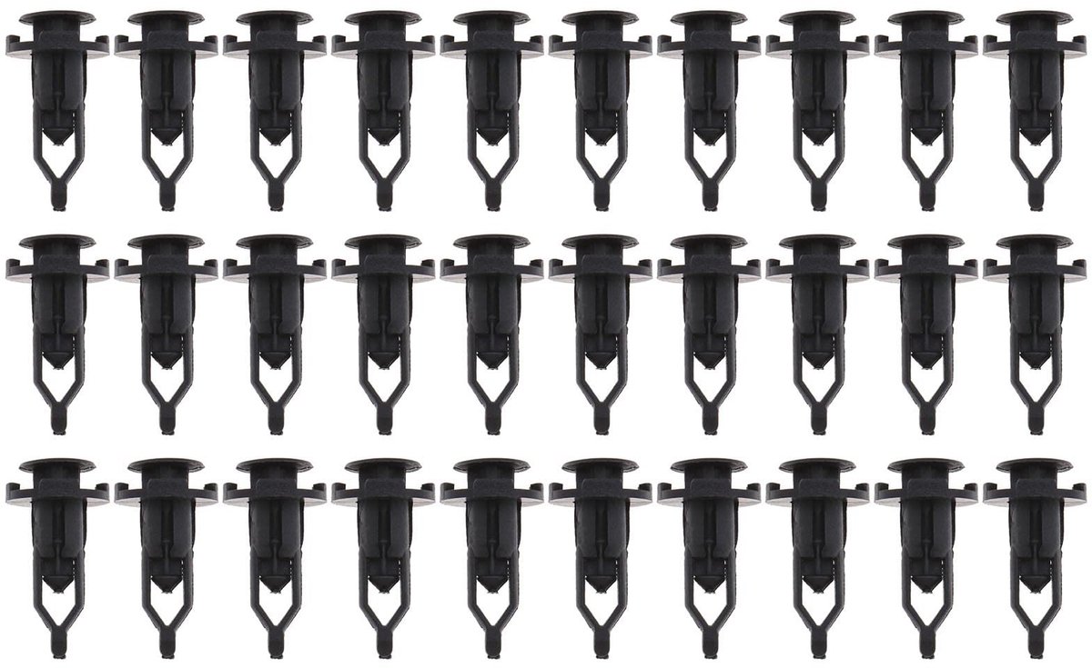 Golden crown - Auto Bumper Clips - Vervanging Auto Clips - 30 Stuks - Zwart - Wielkastvoering Clips - Geschikt voor Lexus en Toyota