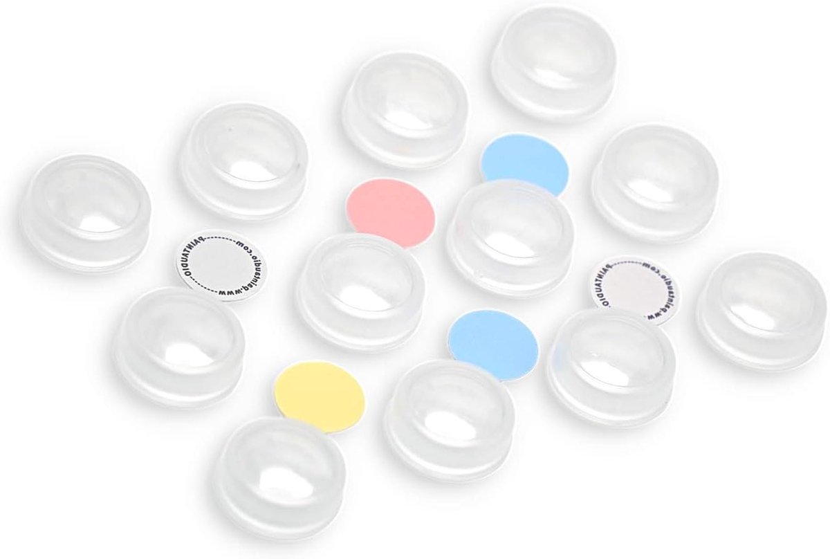 Gitaar Pedaal Toppers - Voetschakelaar Caps - Pedaal Markeren - Aanpasbare Labels - 12 Stuks - Multicolor