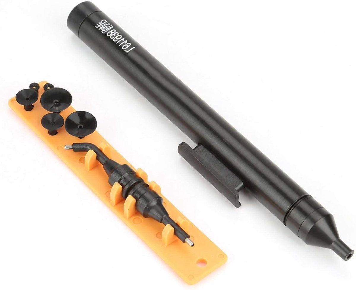 Vacuümzuigpen - Componenten pen - Componenten oppakken - Handmatig vacuümprincipe - 13.2 cm lengte - Zwart