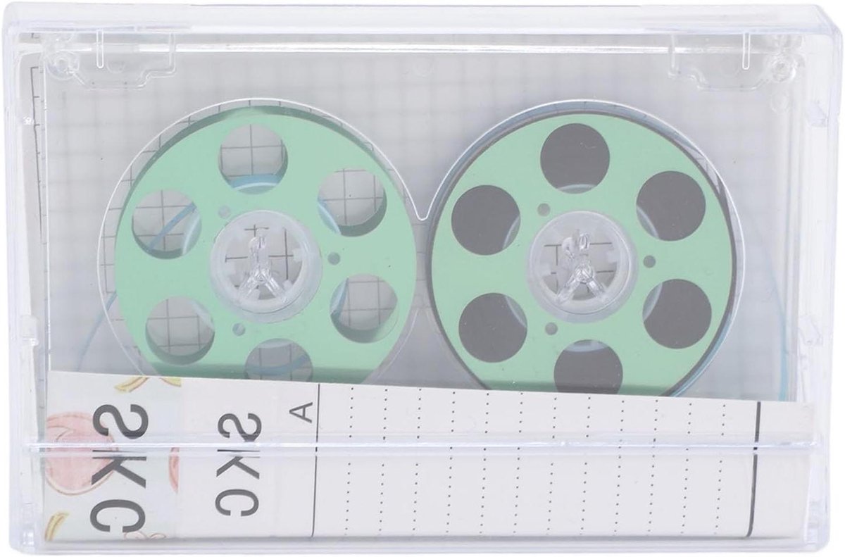 Lege Audiocassette - Muziekcassette Tape - Muziek Opnemen - Bewegende Spoelonderdelen - 46 Minuten - Groen