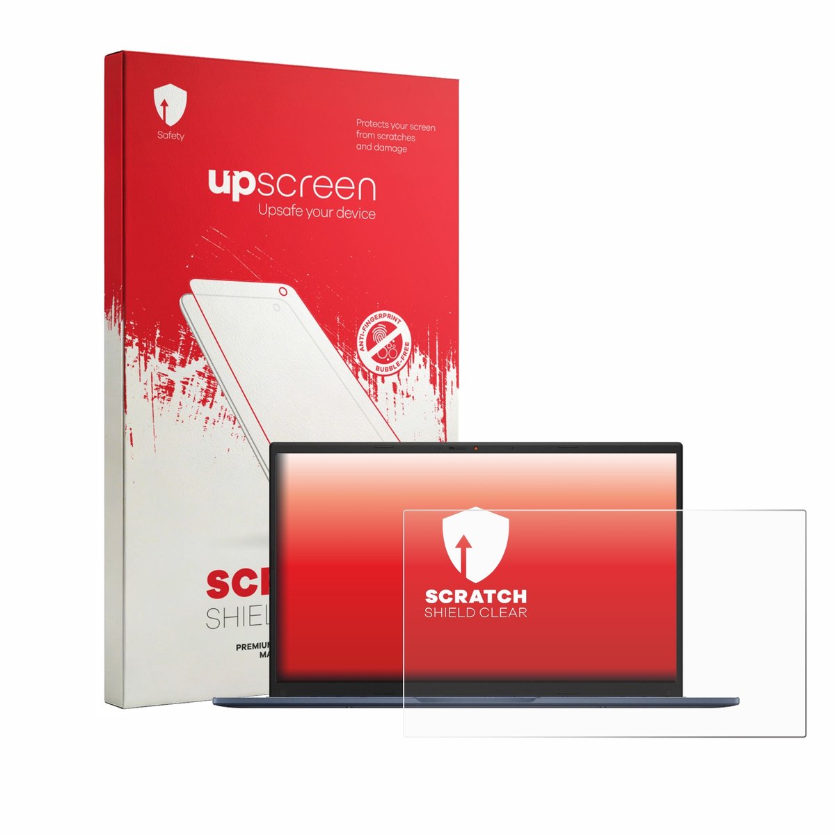upscreen - Screenprotector voor ASUS Vivobook 15 F1504 - Folie Beschermfolie transparant