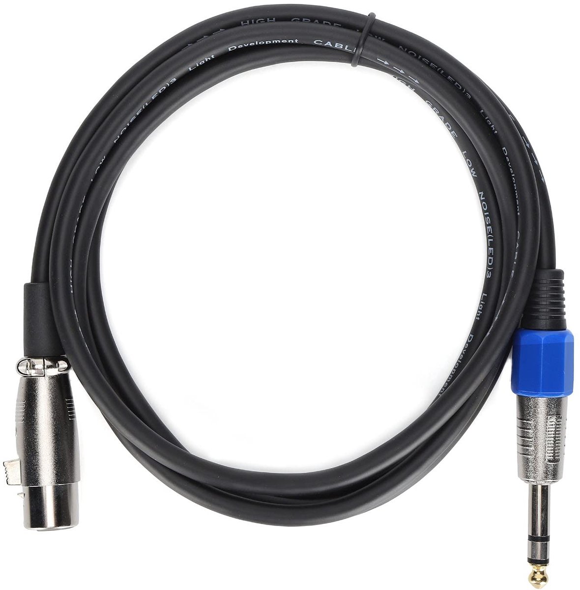 Vt products Vrouwelijk Naar 1/4 Inch TRS-kabel - Balancerende Signaalverbinding - 6,6 Voet - Ideaal voor Microfoons en Mixers - Hoge Geluidskwaliteit