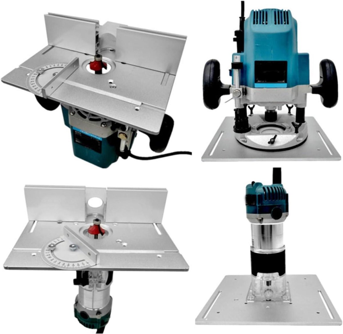 Routertafel Inzetplaat - Houtbewerking Flip Board - Precisie Houtbewerking - 2-in-1 Universeel Ontwerp - Aluminiumlegering - Zilver