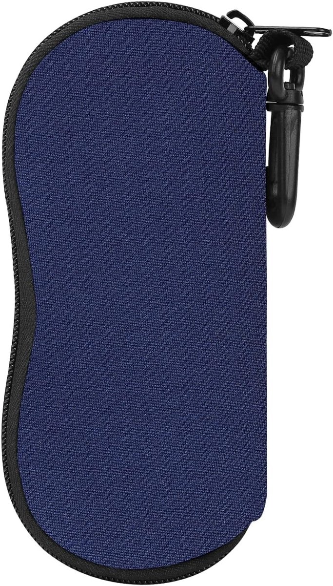 Zachte Neopreen Zonnebril Etui met Rits en Heupriem, Ideaal voor Brillen, Sleutels en Make-up Accessoires