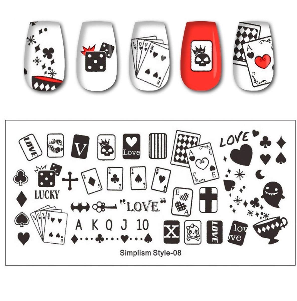 Born Pretty Simplism Style - Plek voor Nageldecoratie - Kaarspatroon