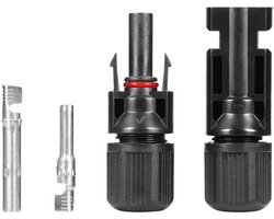 Premium MC4 Solar Connector Set (Male + Female) - Zonnepaneel Stekker IP67 Rated - 1.5-6mm² Wire Compatibility - Professional Grade - Solar Panel Junction