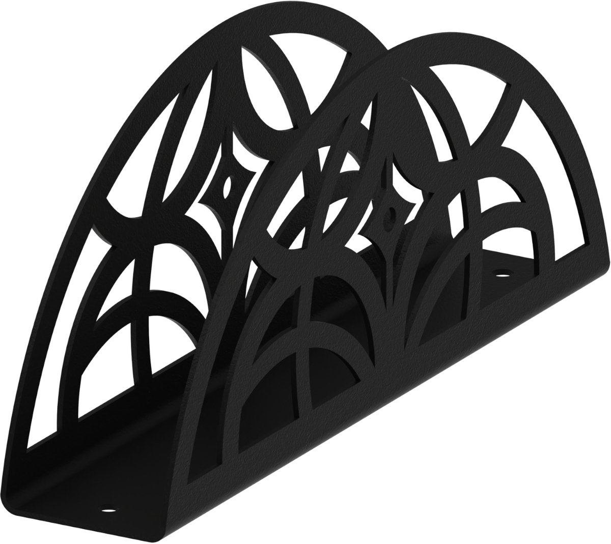 Gamet AD302 Serie - Serwetnik - Zwart Structuur - Staal - Elegant